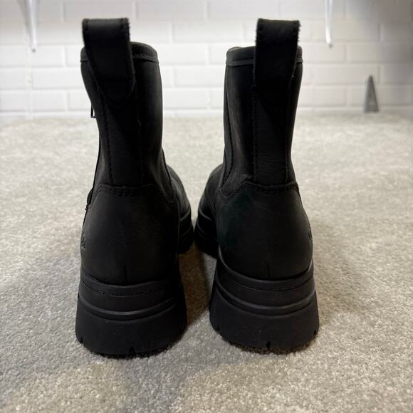UGG NWOT Ashton Zip Waterproof Bootie Black Suede Chunky Heel Womens 10 Winter - Picture 6 of 15